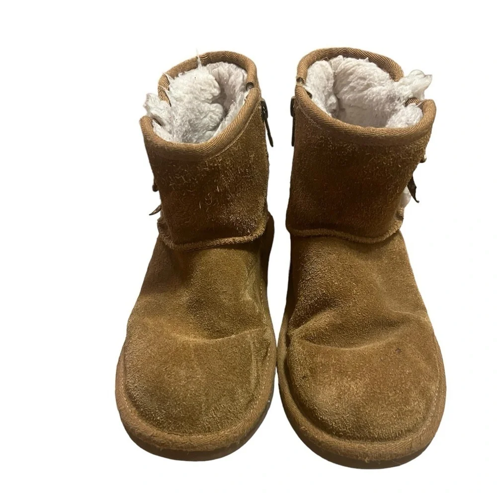 Koolaburra by Ugg Victoria mini dots suede tan side zipper winter boots